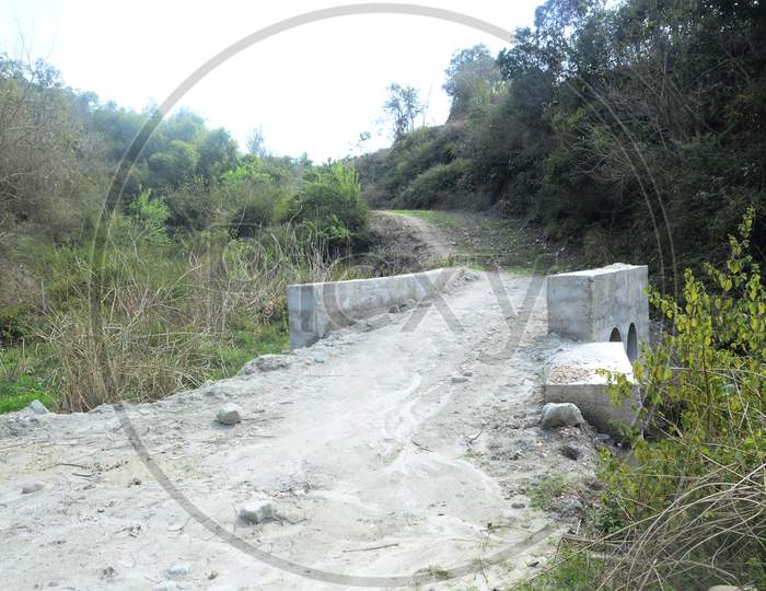 Unconstructed Road Of Kaloor Hamirpur Himachal Pradesh India 