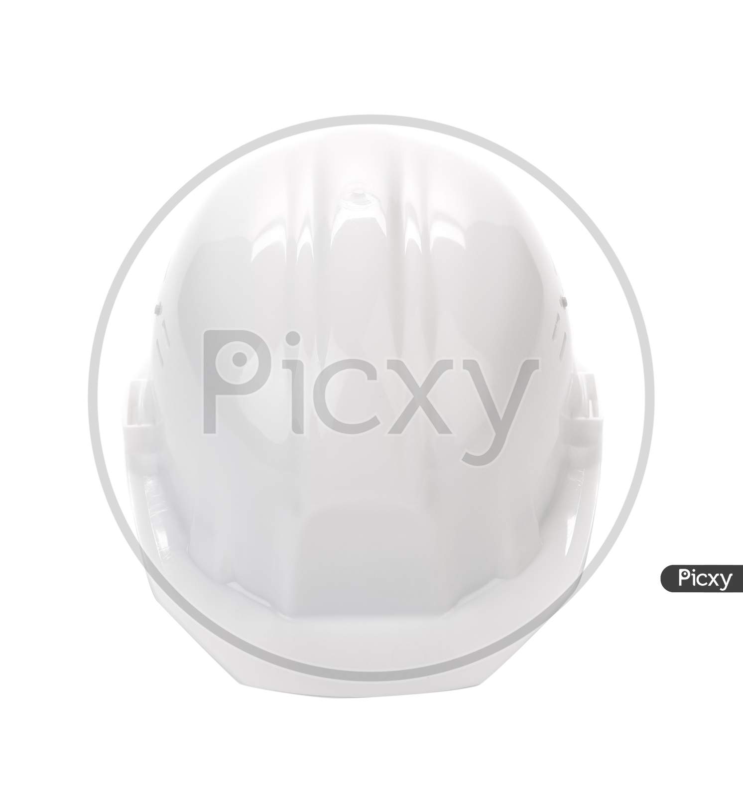 White Hard Hat. Isolated On A White Background.