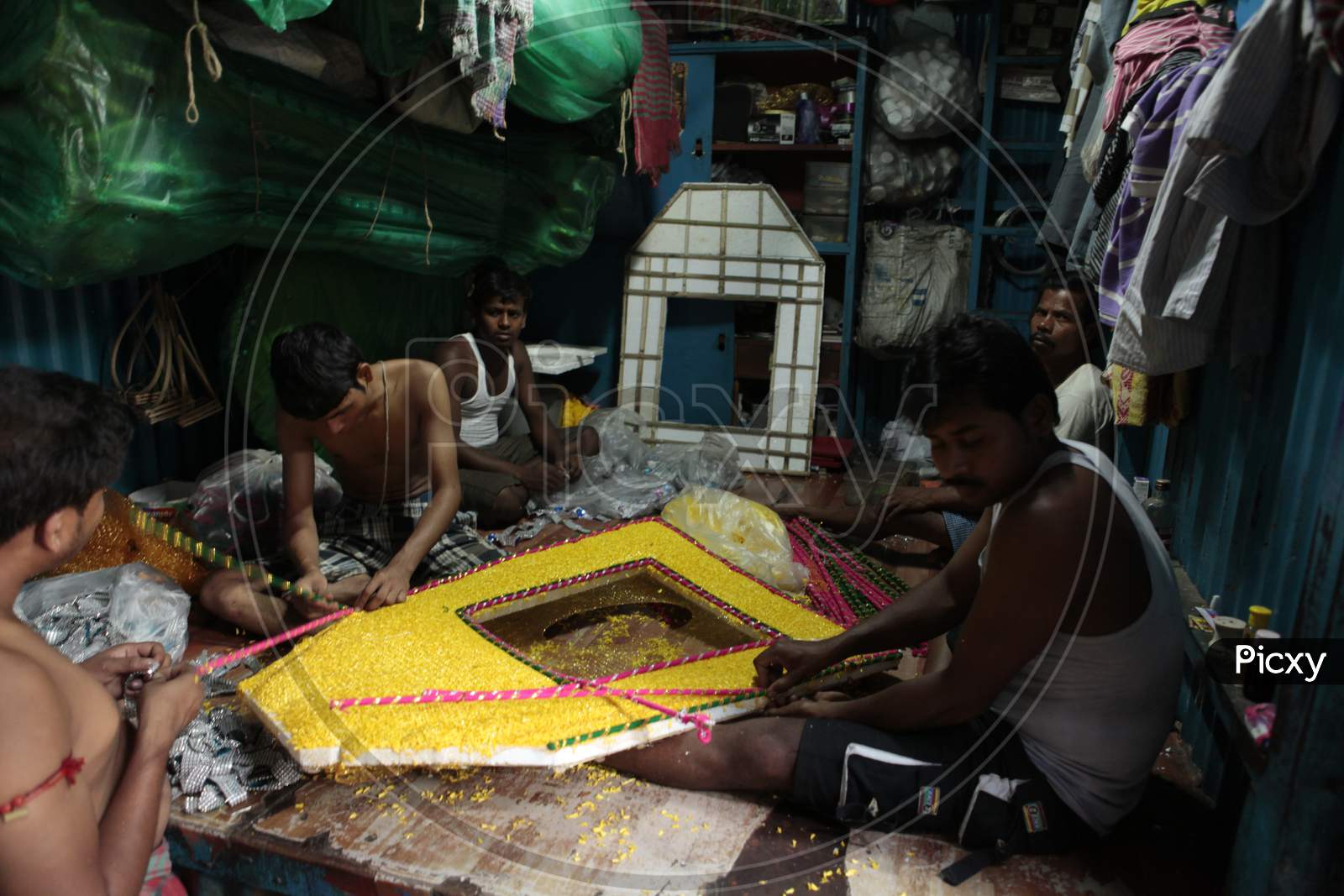 Young Indian poor Children Working In Workshops