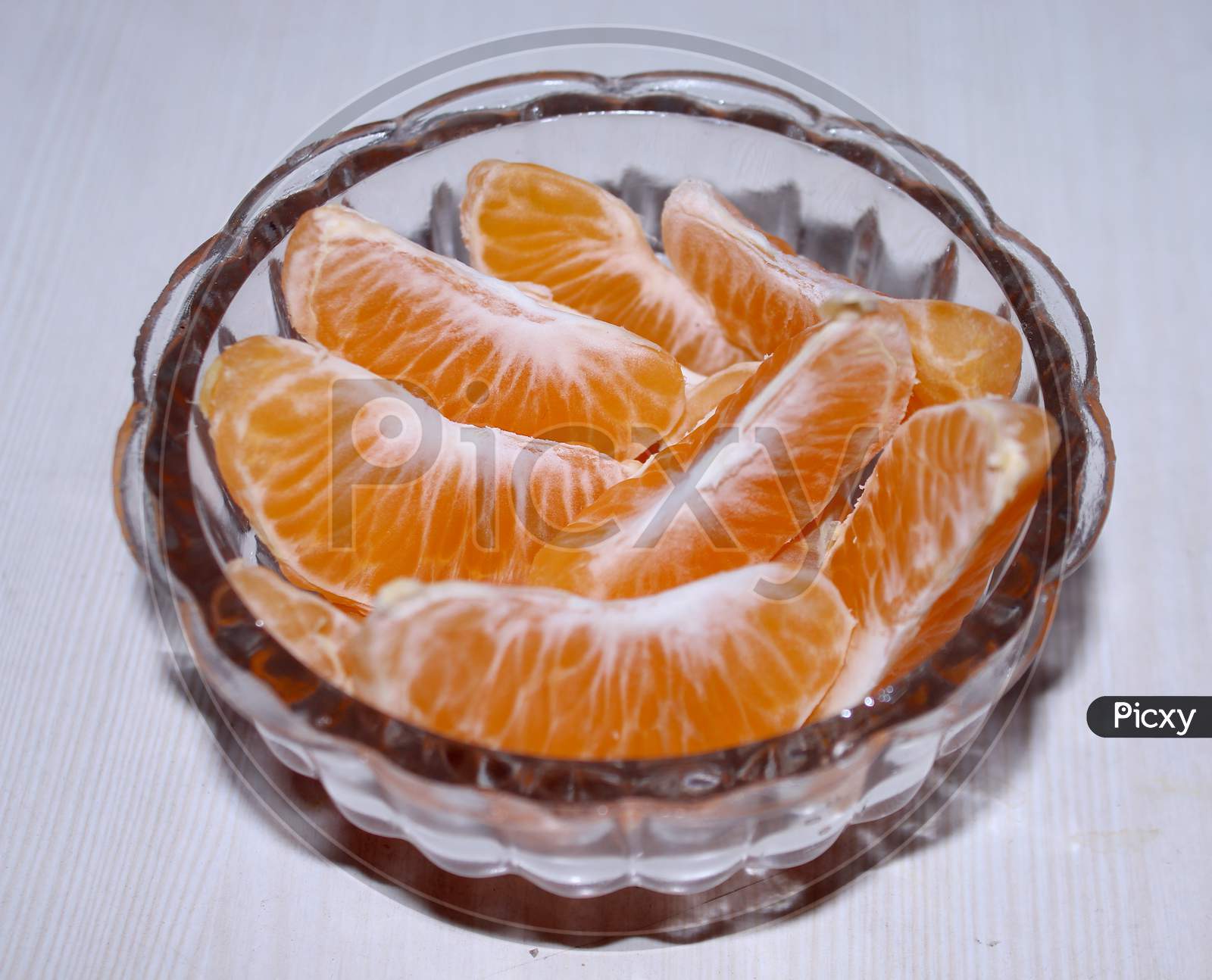 Orange Pieces in a Bowl