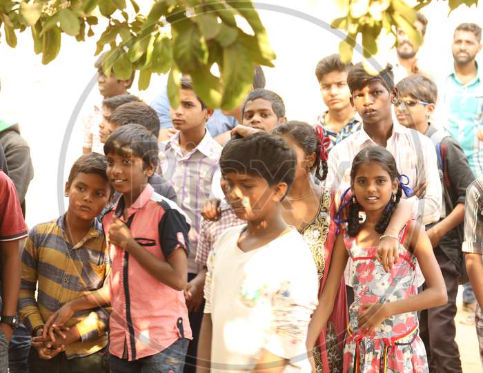 Group of Indian Rural Village Children