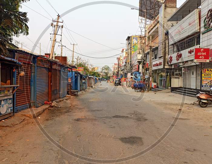 Street Markets Closed And Roads Empty During Lockdown Amid Coronavirus Pandemic