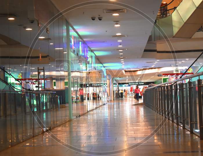 Image Of A Colorful Indore Of A Shopping Mall