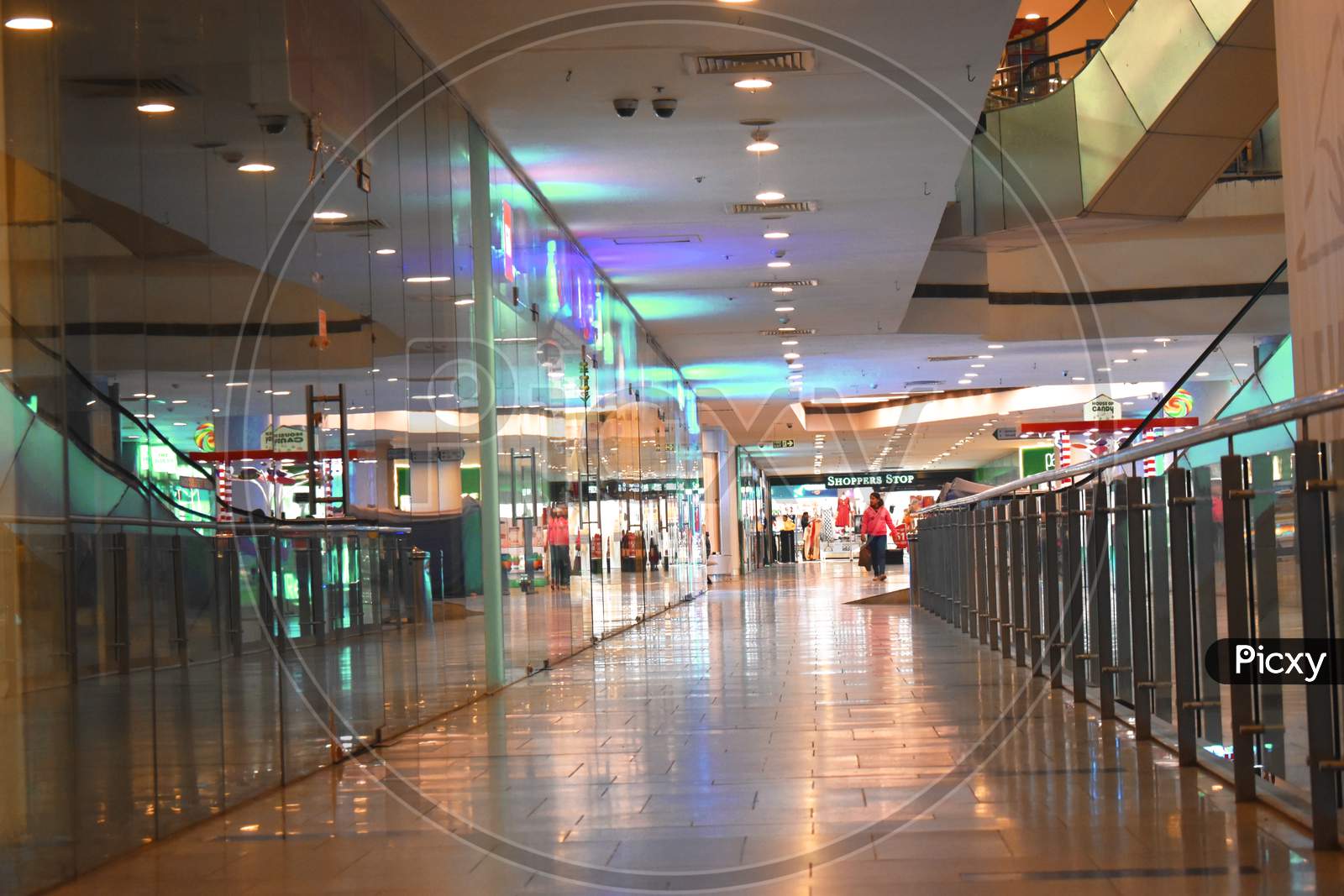 Image Of A Colorful Indore Of A Shopping Mall