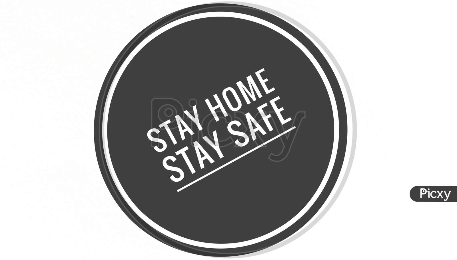 Stay home stay safe text words isolated with white background copy space for text, home isolation for pandemic situation of corona virus infection of covid19
