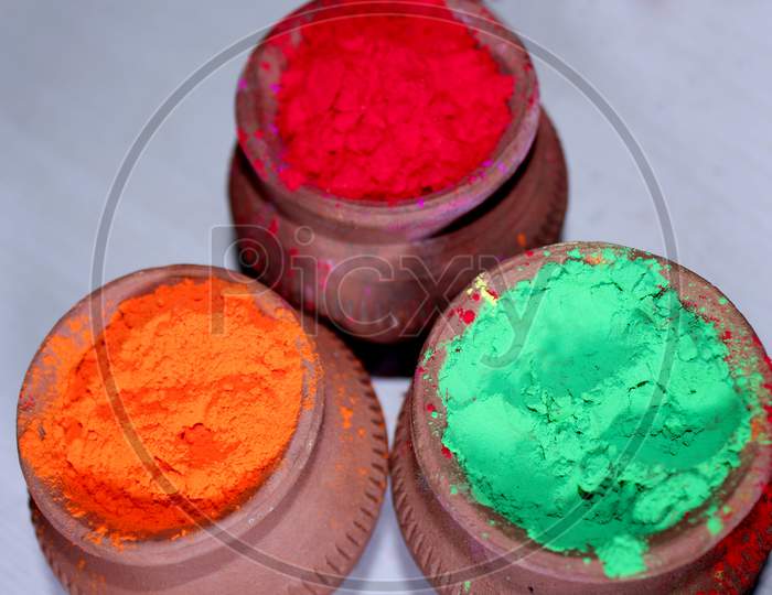 Template For Holi Festival With Colourful Holi colours