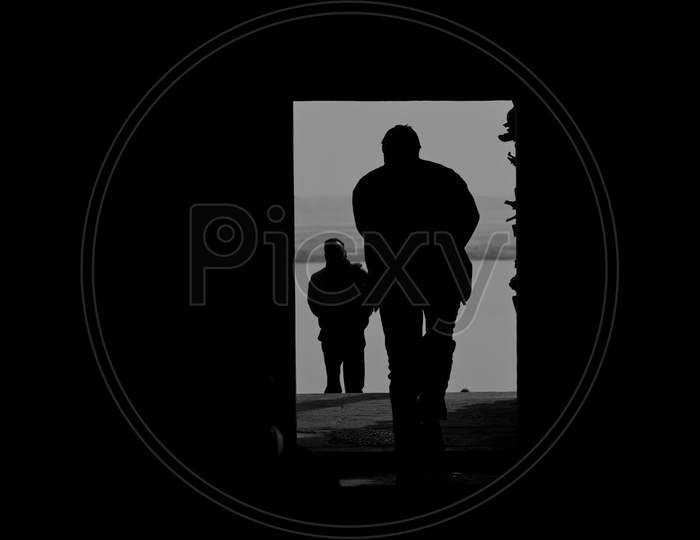 silhouette of People at a place
