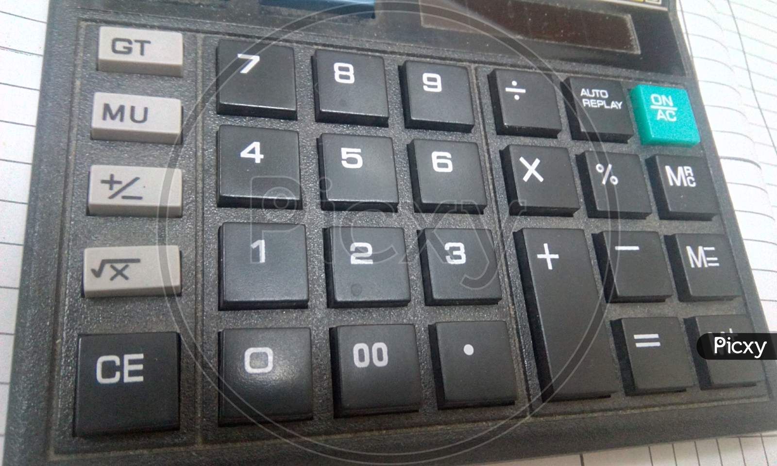 Calculator  With Keys Closeup