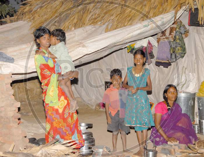 Children Of Indian Poor Families