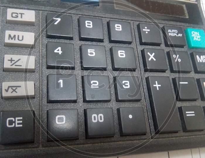 calculator  With Keys Closeup
