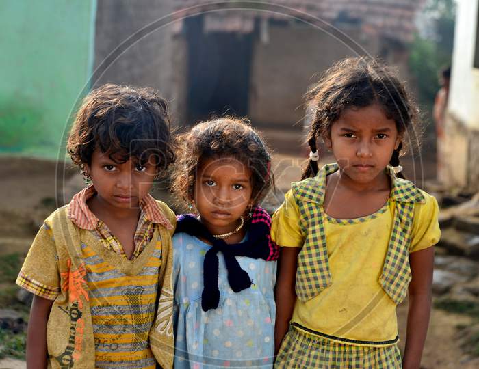 Children Of Poor Families in tribal Villages