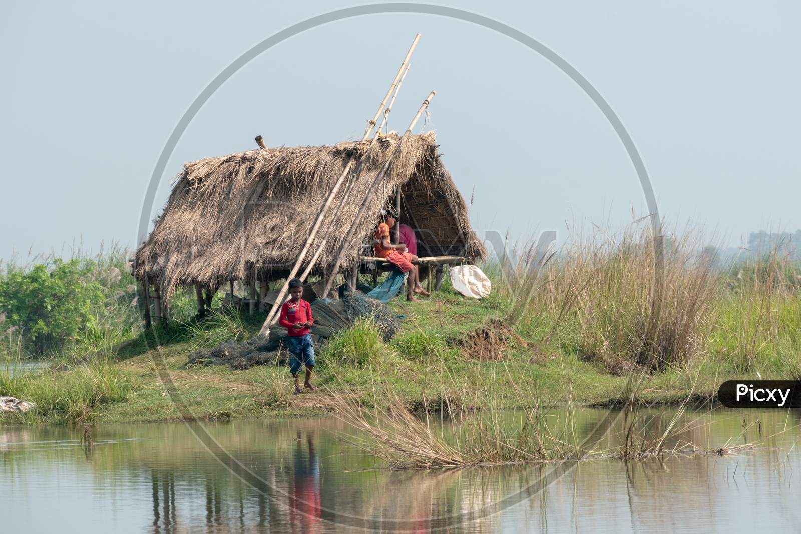 Image of Beautiful views of nature on the banks of a river in West ...