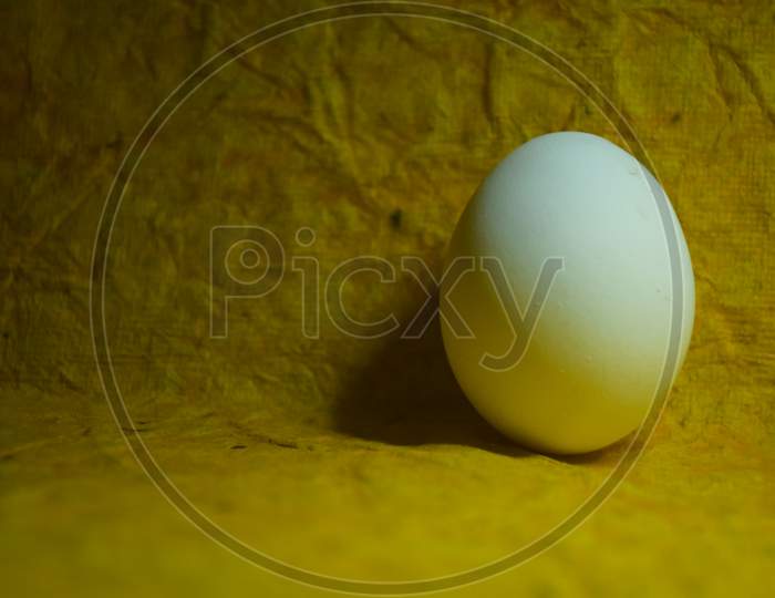 egg on wooden background