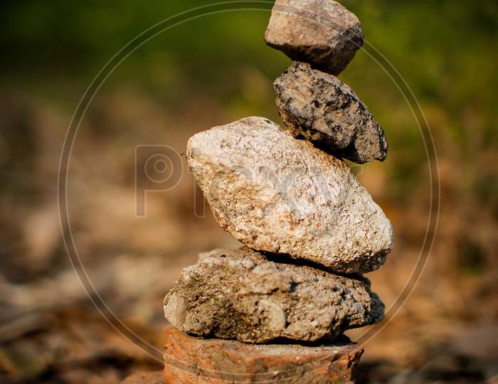 pile of stones in a play ground