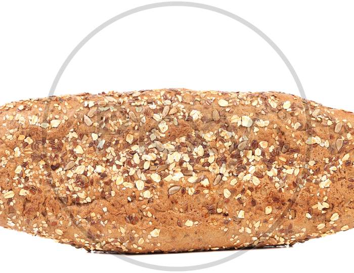 Multi - Grain Brown Bread. Isolated On A White Background