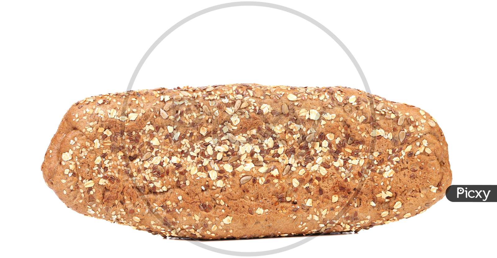 Multi - Grain Brown Bread. Isolated On A White Background