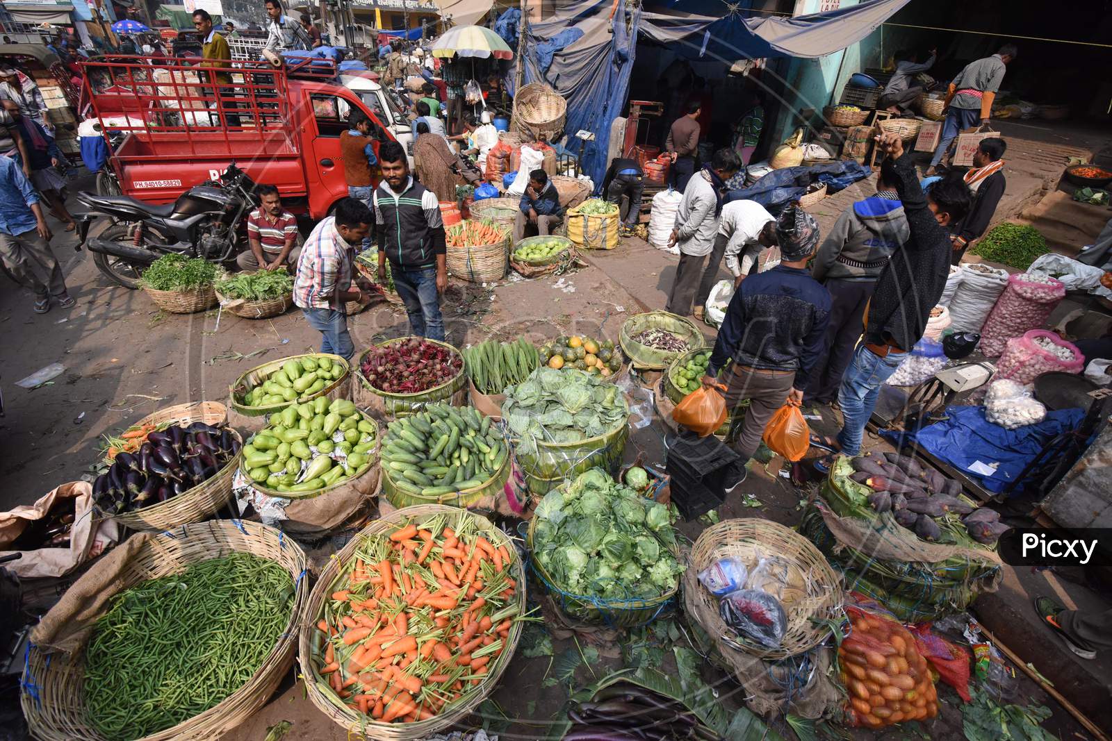 Wholesale market at Fancybazar in Guwahati