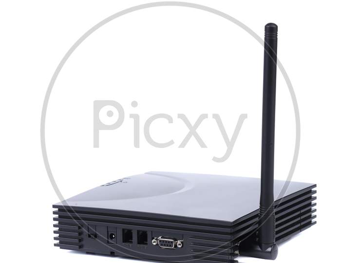 Wireless Router. Isolated On A White Background.