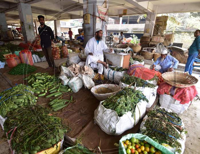Market  On The Third  Day Of National Lockdown Imposed By Pm Narendra Modi To Curb The Spread Of Coronavirus In Nagaon District Of Assam,India