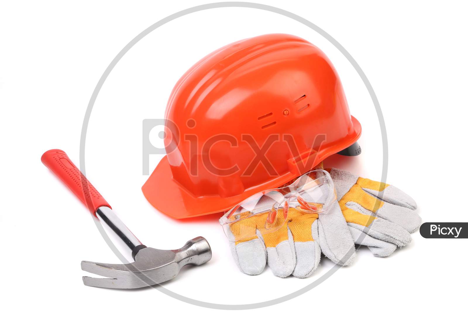 Various Consruction Tools. Isolated On A White Background.