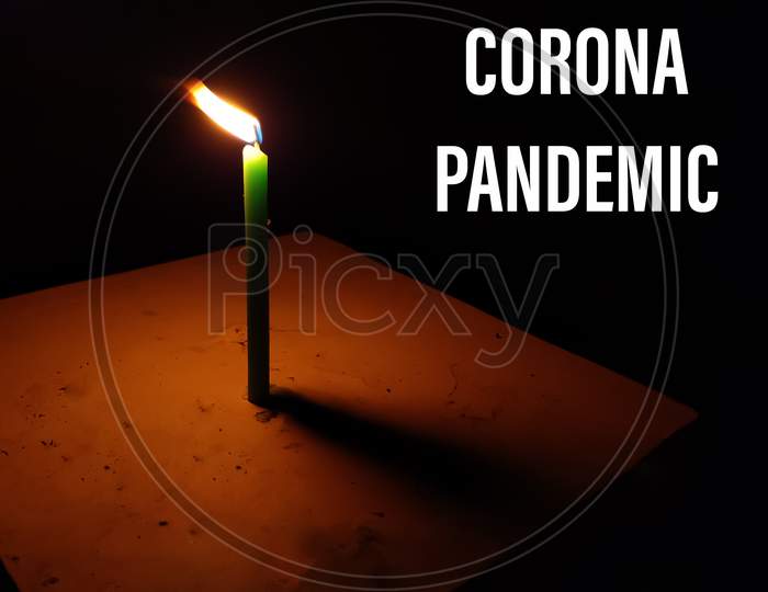 Candle light during corona pandemic in India templates