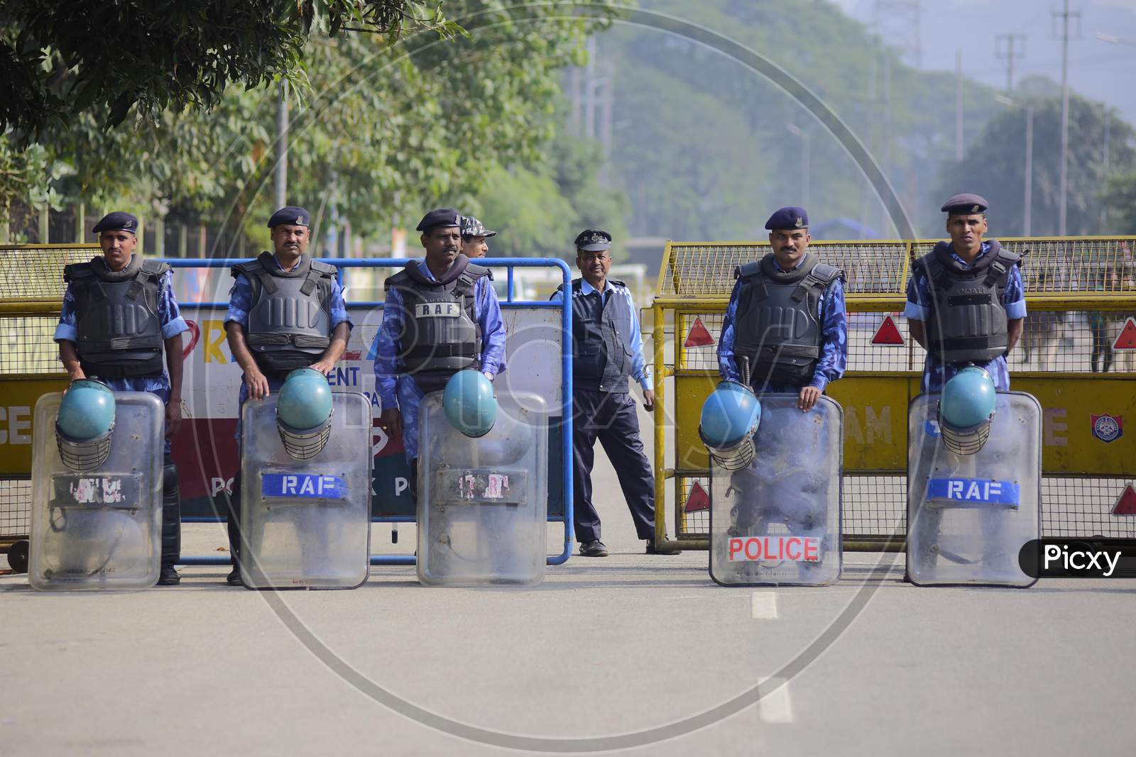 Rapid Action Force (RAF)  during CAA Protest in Guwahati