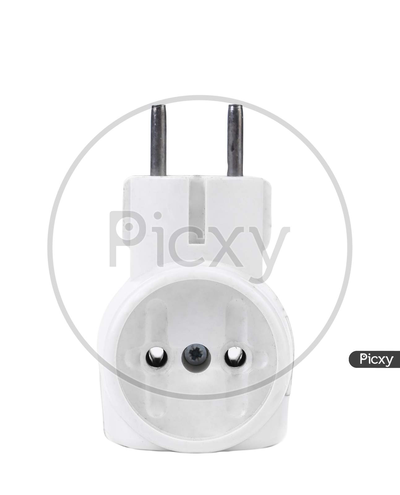 Contact Socket Splitter. Isolated On A White Background.