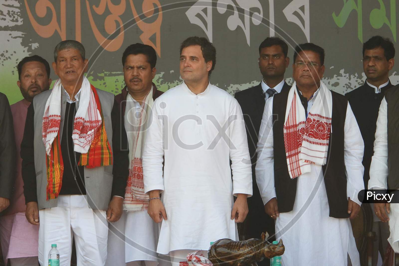 Rahul Gandhi during a protest against a new citizenship lawli in Guwahati