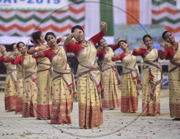 Traditional bihu dance During Republic Day Celebrations  in Assam