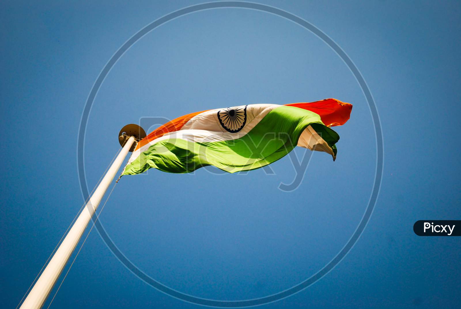 Indian flag flying in the sky