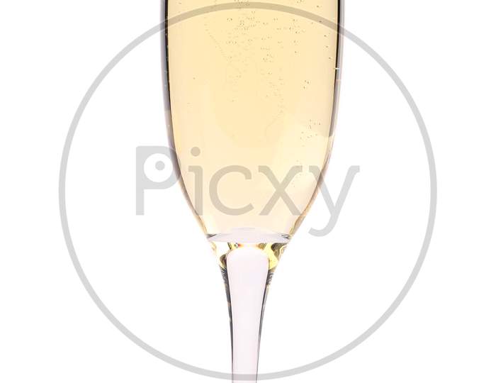 Glass Of Champagne. Isolated On A White Background.