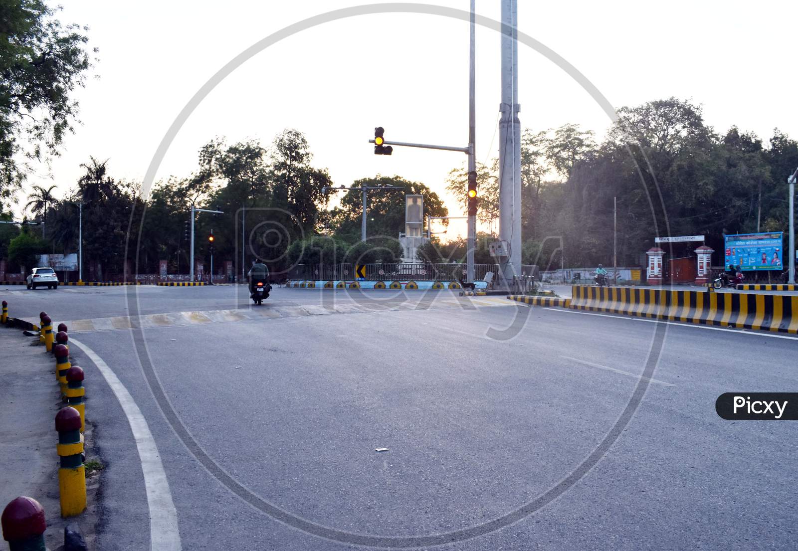 Empty Roads In Prayagraj During 21day Lock down Period Due to Corona Virus Or COVID-19 Outbreak in India, Prayagraj