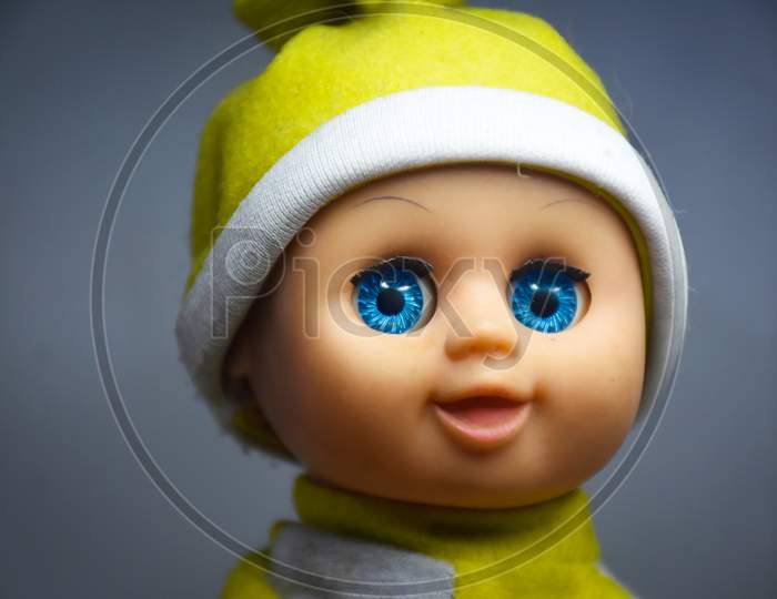 A portrait of a baby doll