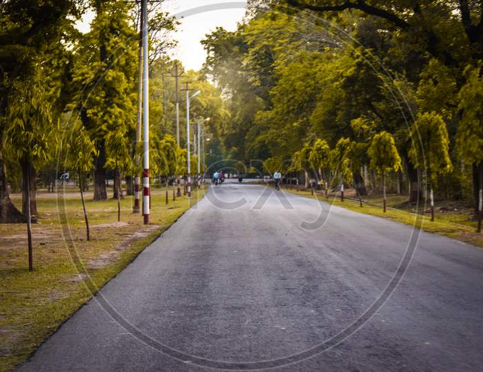 empty road in a city after corona virus covid 19 lockdown
