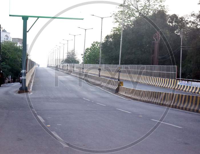 Empty Roads In Prayagraj During 21day Lock down Period Due to Corona Virus Or COVID-19 Outbreak in India, Prayagraj