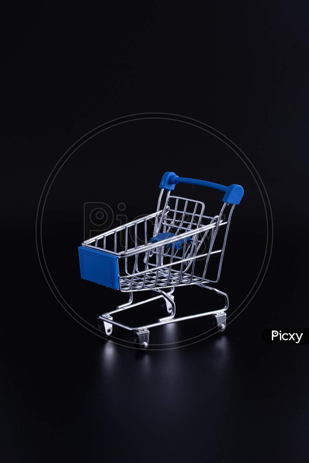 Mini Shopping Cart Trolley With Black Background