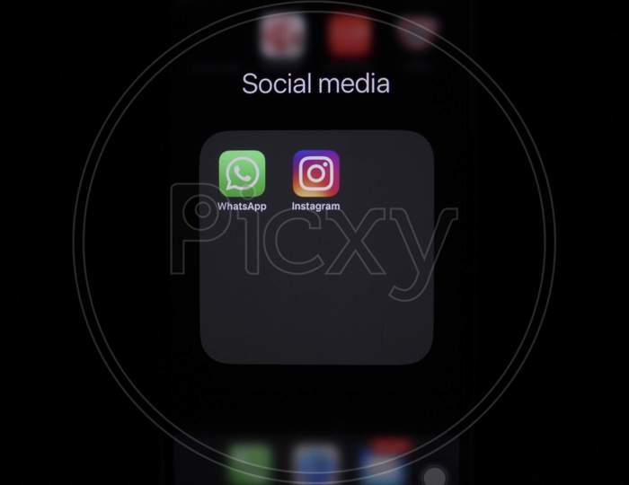 WhatsApp,Instagram social media platforms.