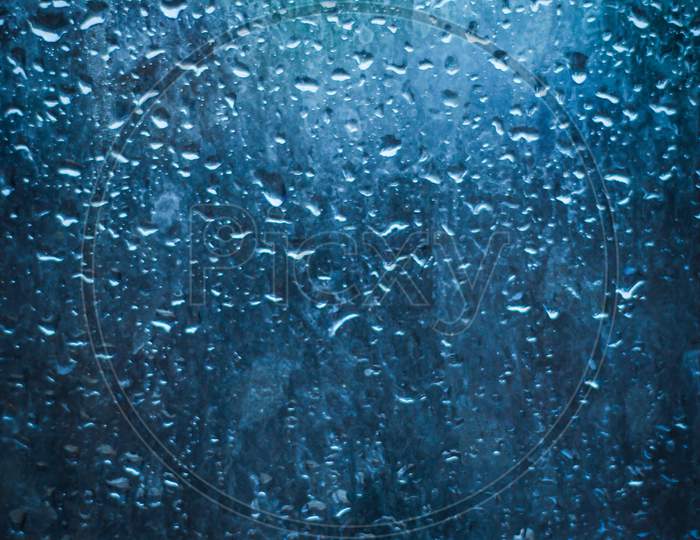 rain water drops on glass