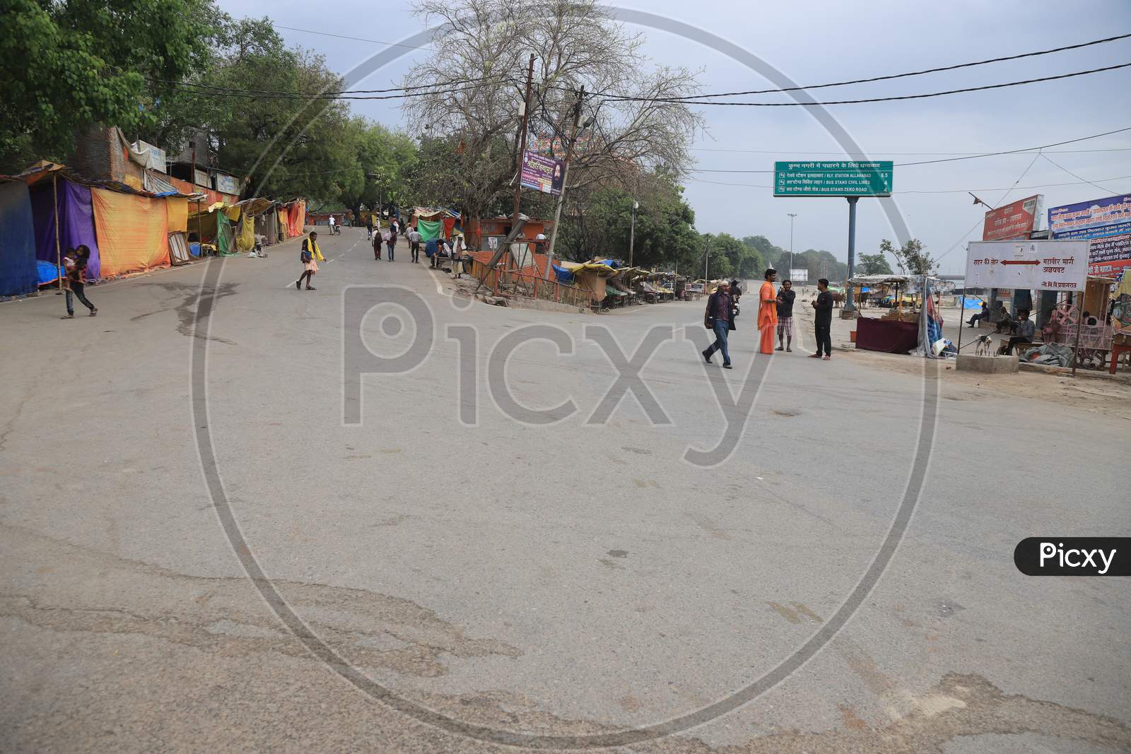Lord Bade Hanuman Temple Closed On The Occasion of Hanuman Jayanti Festival? During A 21-Day Nationwide Lockdown To Slow The Spreading Of Coronavirus Disease (Covid-19) In Prayagraj, April 8, 2020.