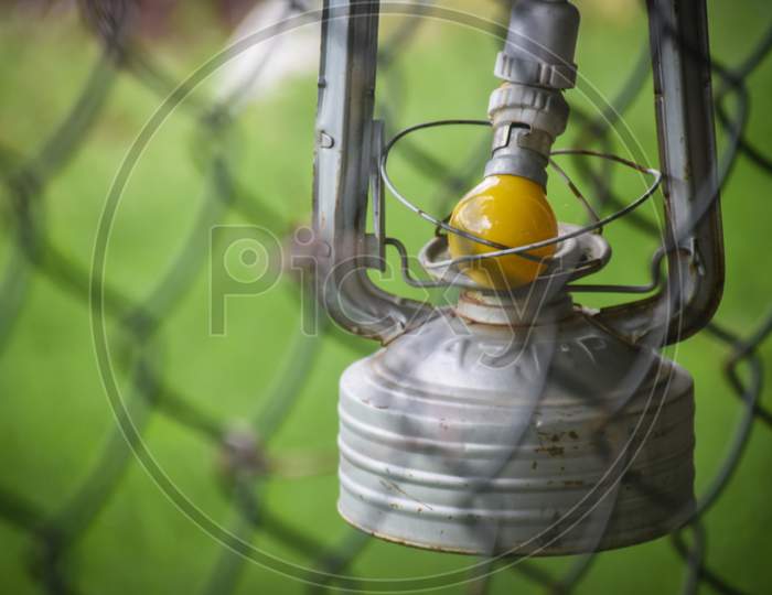 old light lamp in the garden