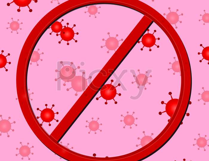 Stop Coronavirus/Covid -19 outbreak, a background of corona.