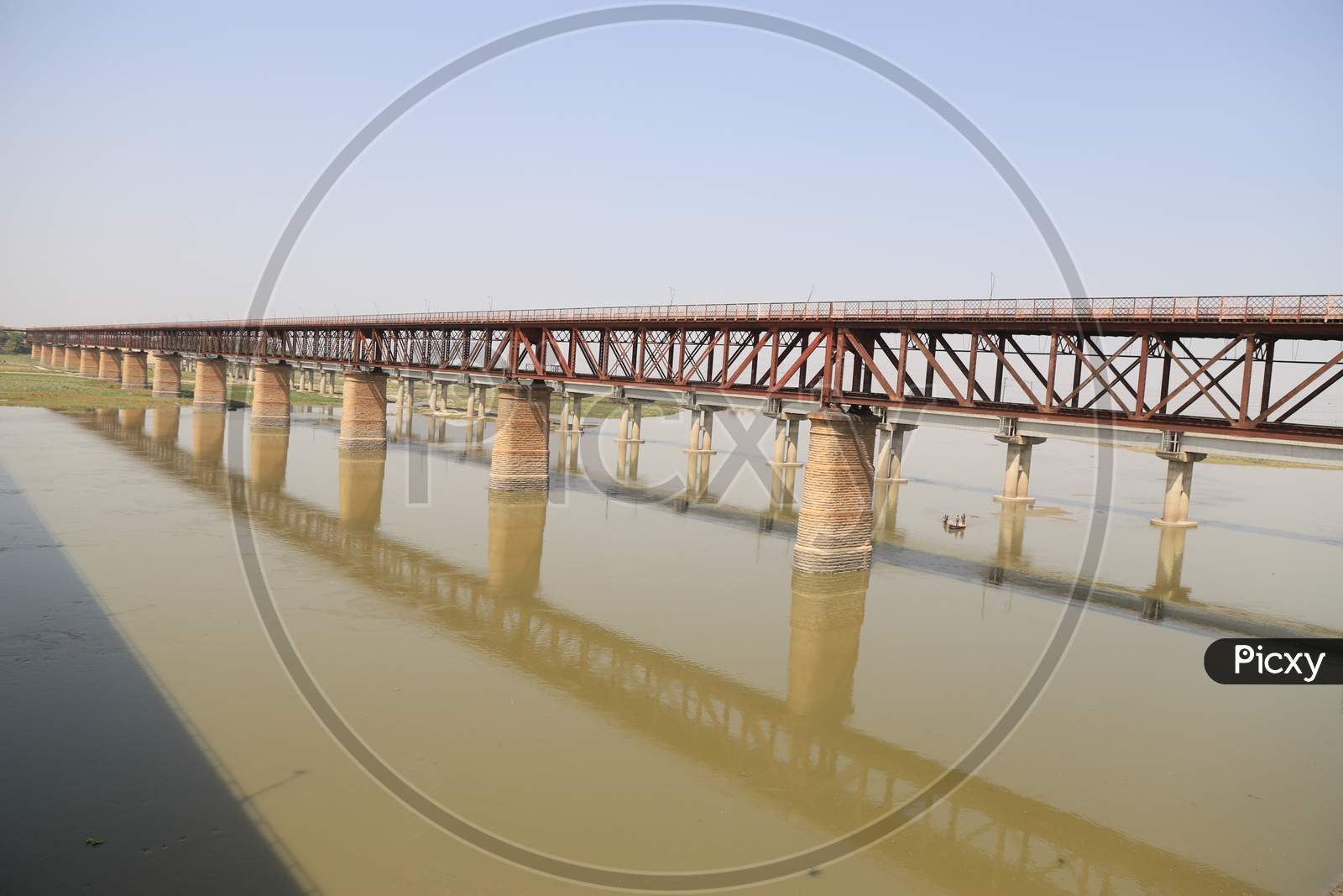 A View Of Empty Bridge Of Phaphamau During A 21-Day Nationwide Lockdown To Slow The Spreading Of Coronavirus Disease (Covid-19) In Prayagraj, April 9, 2020.