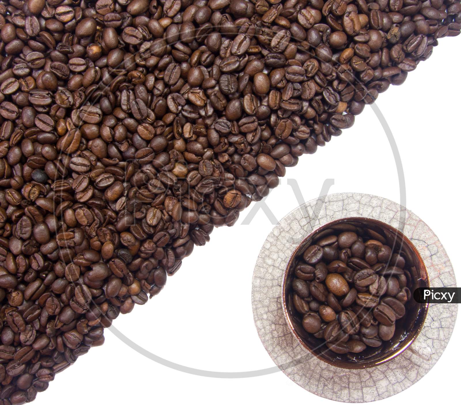 Coffee cup coffee half background