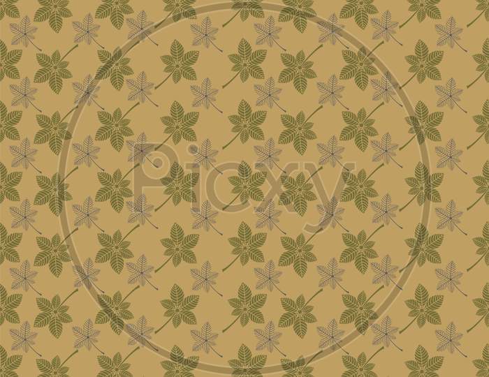 Seamless Patterns Or Background With Two Colour Leaf