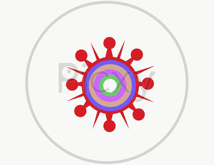 corona virus design and white background