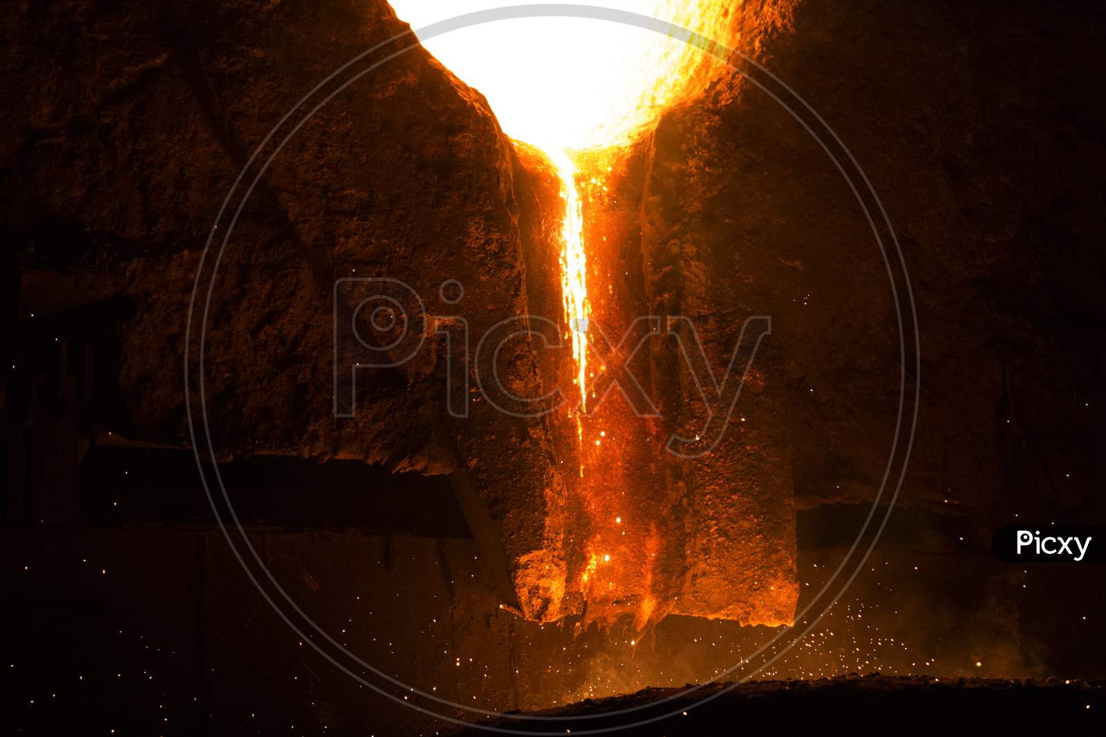 Heated Metal Pig Gets Squeezed And Drilled At Special Metal Forging Unit At Brueck Metal Forging Factory In Demra, Dhaka, Bangladesh.
