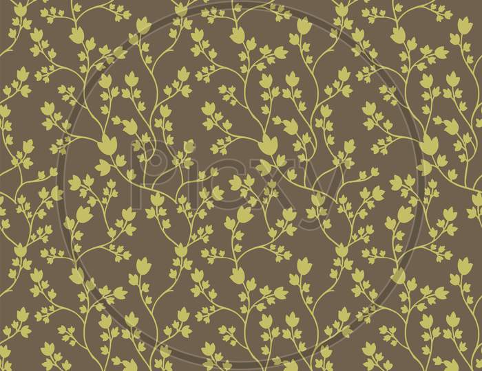Seamless Pattern Or Floral Design In One Colour