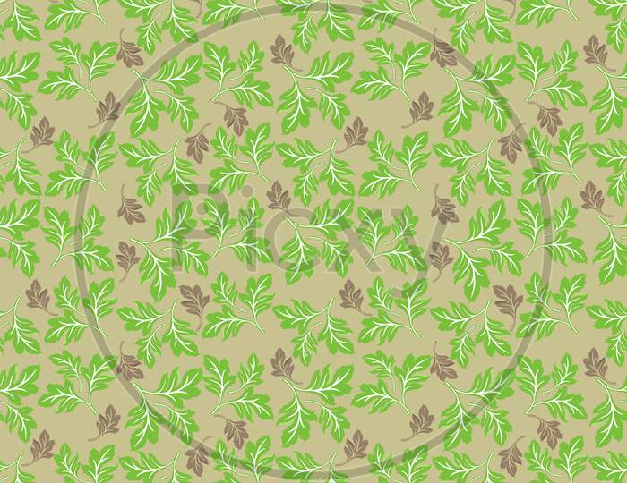Seamless Patterns Or Background With Two Colour Leaf