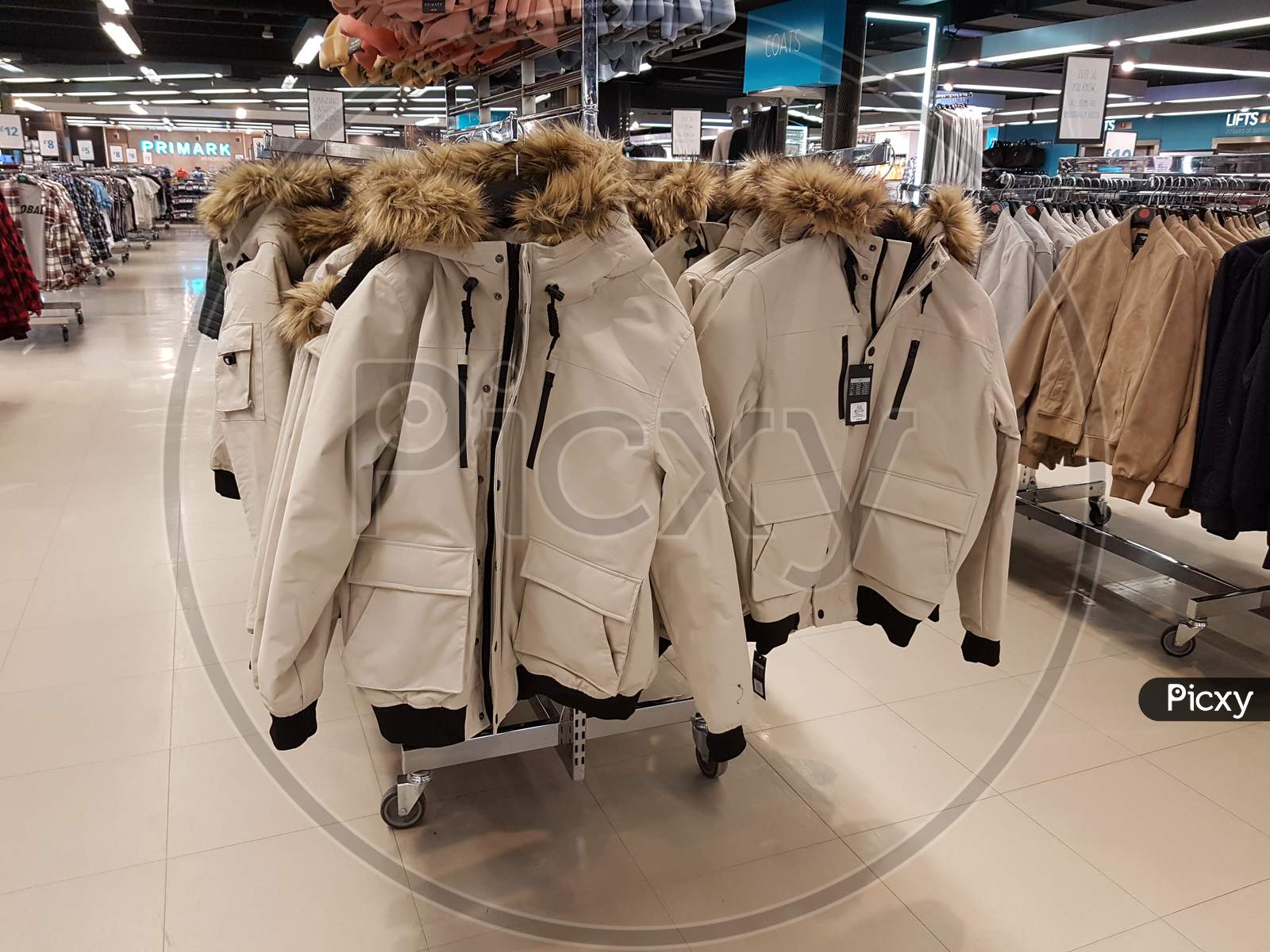 Clothing Section in a Shopping Mall