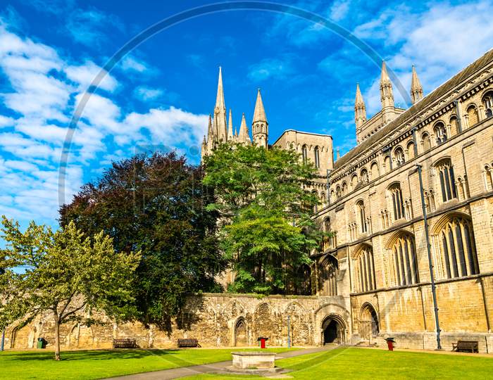 View Of Peterborough Cathedral In England